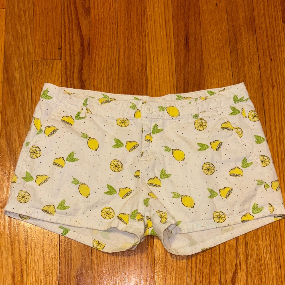 Bebop Size 9 Lemon Print Women's Shorts